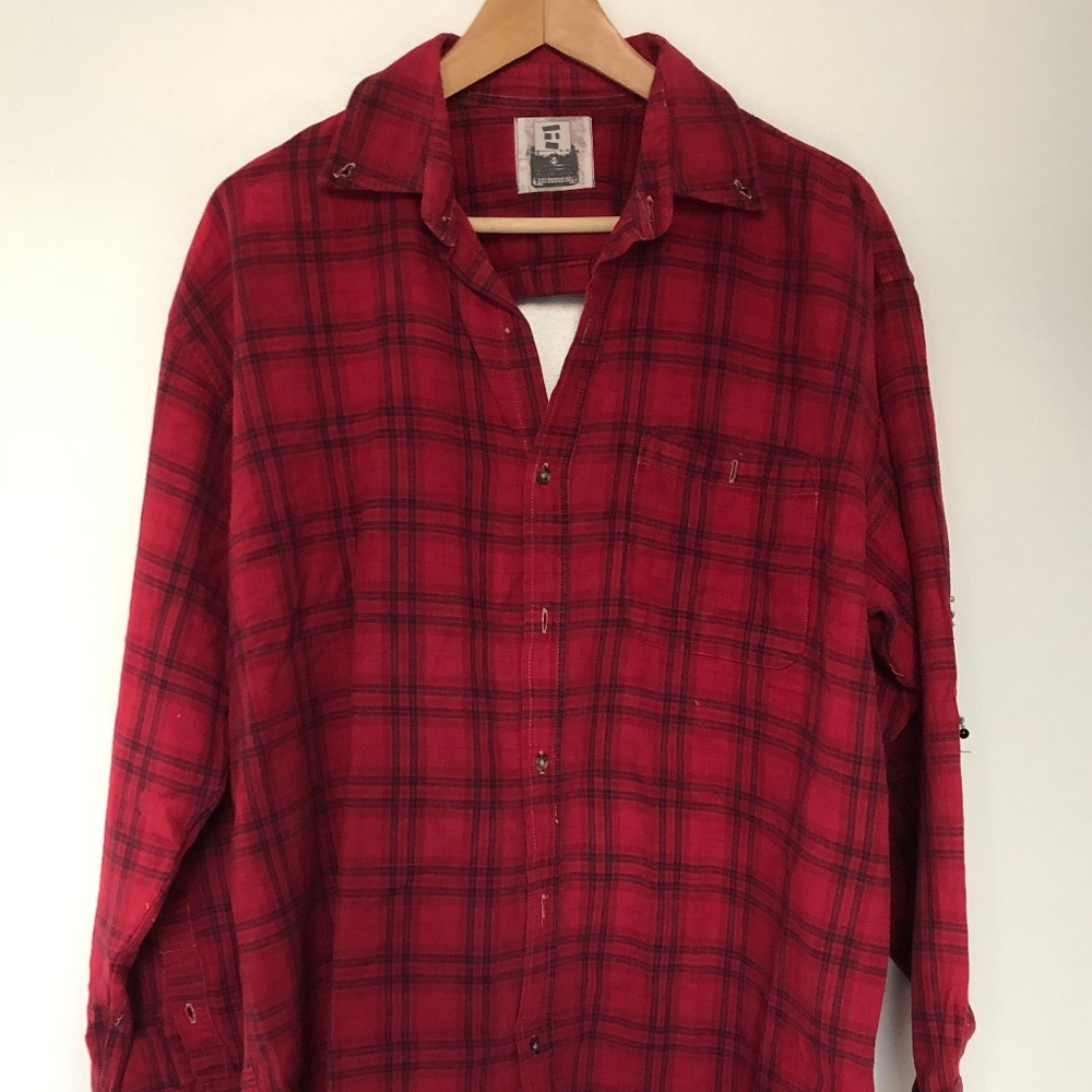 LF Vintage Oversize "Furst of a Kind" Red Plaid OS